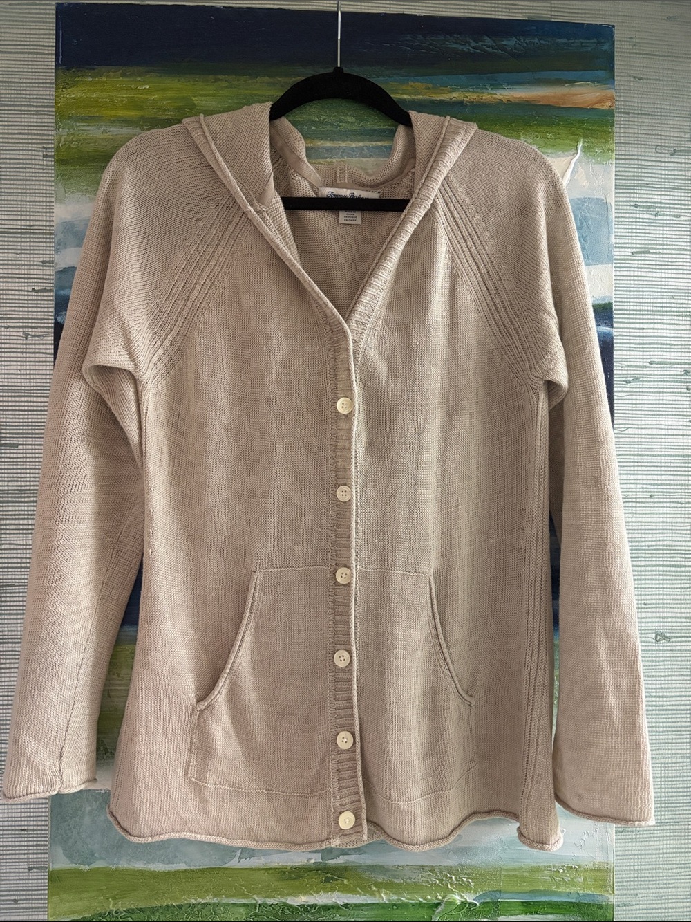 Tommy Bahama Hooded Button-Front Cardigan, Size M